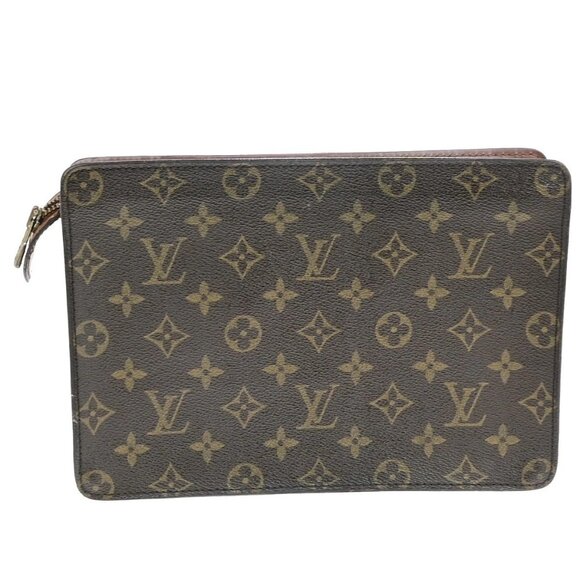 LOUIS VUITTON Pochette Homme Clutch Hand Bag Monogram Leather BN M51795 04YH118 - Picture 3 of 15